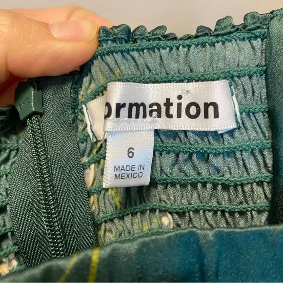 Reformation Frankie Silk Dress in Green - Picture 7 of 8